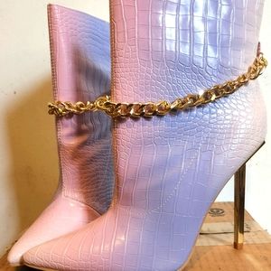 Gold chain ankle boots. Miss lola, they are multi color, size 10